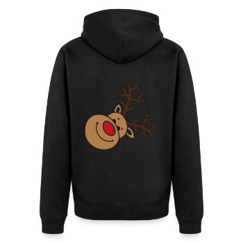 Renne heureux(Rudolph) - Veste à capuche bio Premium Unisexe - noir - Dos - Nico (187cm)