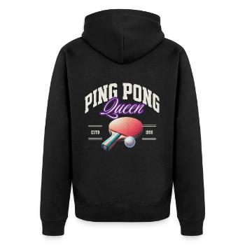 Table tennis - Unisex Premium Organic Zip Hoodie - black - Back - Nico (187cm)