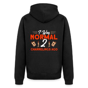 Haunted House Ghost Hunter Ghost Hunt Gift - Unisex Premium Organic Zip Hoodie - black - Back - Nico (187cm)
