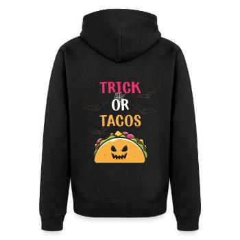 Astuce d’Halloween ou tacos - Veste à capuche bio Premium Unisexe - noir - Dos - Nico (187cm)