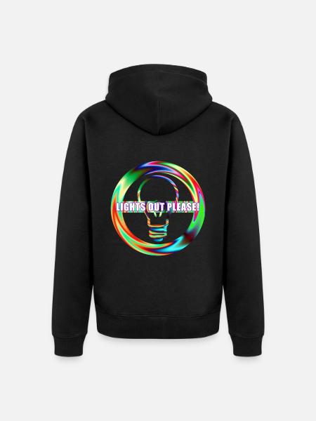 Turn off light from lamp - Unisex Premium Organic Zip Hoodie - black