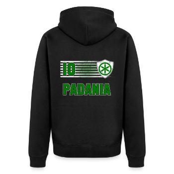 Équipe de football de Padanie - Veste à capuche bio Premium Unisexe - noir - Dos - Nico (187cm)
