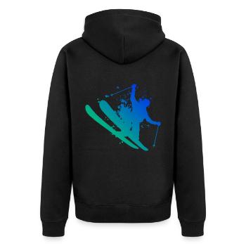Freestyle Ski Slopestyle Hommes Ski Freestyle - Veste à capuche bio Premium Unisexe - noir - Dos - Nico (187cm)