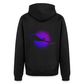 Diving Women Men Diving Scuba Diving - Unisex Premium Organic Zip Hoodie - black - Back - Nico (187cm)