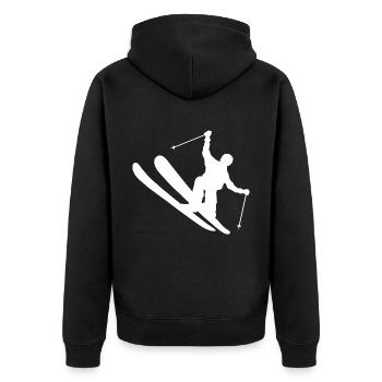 Women's Slopestyle Ski Freestyle Men Freestyle Sk - Unisex Premium Organic Zip Hoodie - black - Back - Nico (187cm)