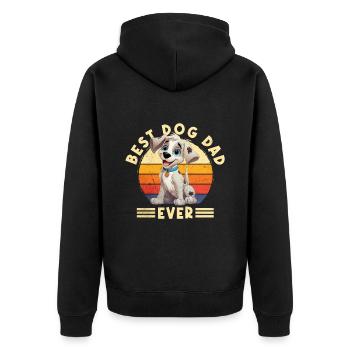 Chien Meilleur Chien Papa Jamais Meilleurs Chiens Papa Père - Veste à capuche bio Premium Unisexe - noir - Dos - Nico (187cm)