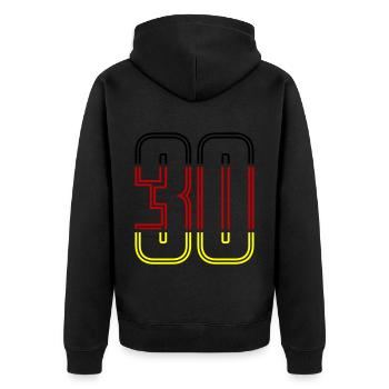 30 symbole de chiffres Allemagne - Veste à capuche bio Premium Unisexe - noir - Dos - Nico (187cm)