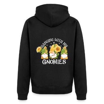 Accrochage avec mes gnomies - Veste à capuche bio Premium Unisexe - noir - Dos - Nico (187cm)