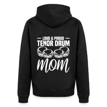Tenortrommel Spieler Blaskapelle Musiker Geschenk - Unisex Premium Bio Zip Hoodie - Schwarz - Hinten - Nico (187cm)