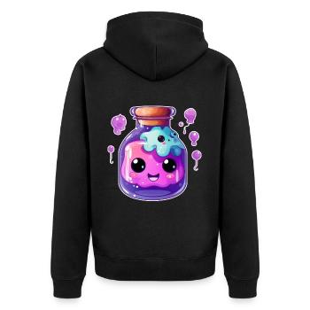 Cute Kawaii Potion - Unisex Premium Organic Zip Hoodie - black - Back - Nico (187cm)
