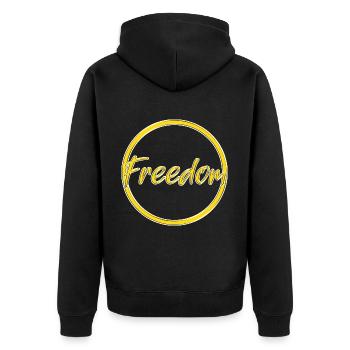 Liberté - Veste à capuche bio Premium Unisexe - noir - Dos - Nico (187cm)