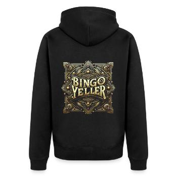Bingo Yeller 5 - Veste à capuche bio Premium Unisexe - noir - Dos - Nico (187cm)