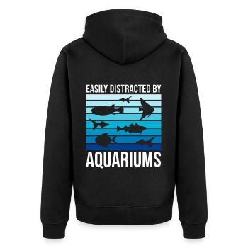 Drôle d’amateur d’aquarium disant citation du propriétaire de l’aquarium - Veste à capuche bio Premium Unisexe - noir - Dos - Nico (187cm)