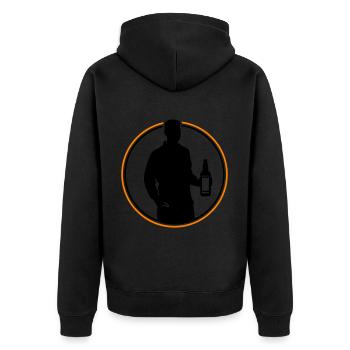 Icône de silhouette de buveur - Veste à capuche bio Premium Unisexe - noir - Dos - Nico (187cm)