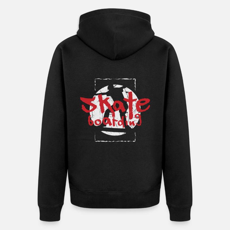 Skateboard Skater Skating - Veste à capuche bio Premium Unisexe - noir