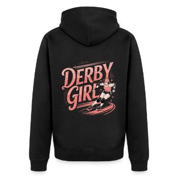 Sonnenuntergang Desert Vibes Urlaub Abenteuer - Unisex Premium Bio Zip Hoodie - Schwarz - Hinten - Nico (187cm)