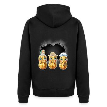 Peanuts Costume Carnival Kids Nut Child - Unisex Premium Organic Zip Hoodie - black - Back - Nico (187cm)