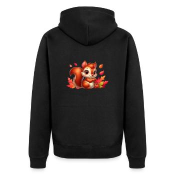 squirell autumn4 - Veste à capuche bio Premium Unisexe - noir - Dos - Nico (187cm)