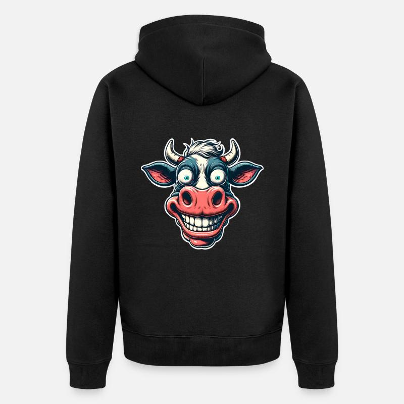 Vache - Veste à capuche bio Premium Unisexe - noir