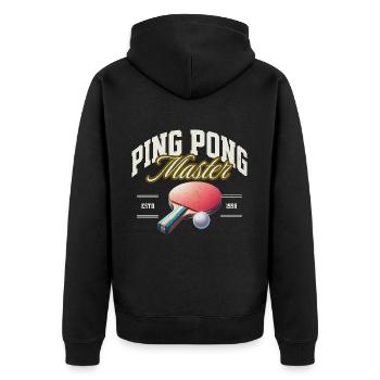 Table tennis - Unisex Premium Organic Zip Hoodie - black - Back - Nico (187cm)