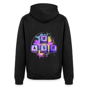 Programmeur Coder Développeur de logiciels - Veste à capuche bio Premium Unisexe - noir - Dos - Nico (187cm)