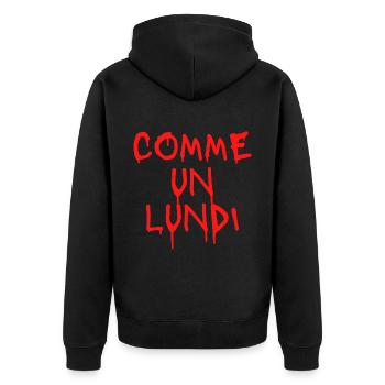 COMME UN LUNDI SANGLANT - Veste à capuche bio Premium Unisexe - noir - Dos - Nico (187cm)