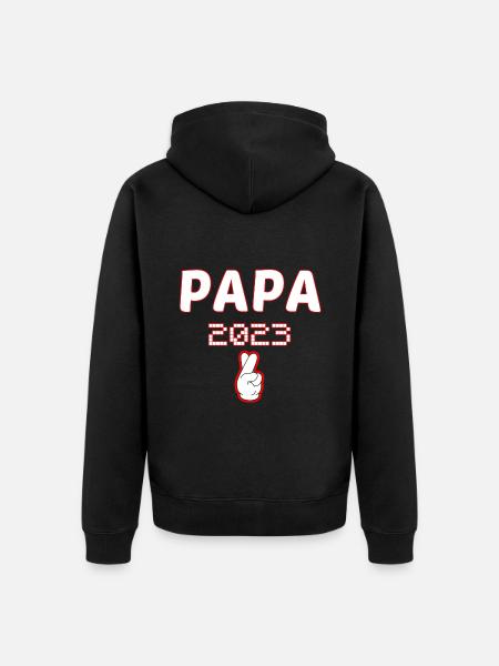 PAPA 2023 - Veste à capuche bio Premium Unisexe - noir