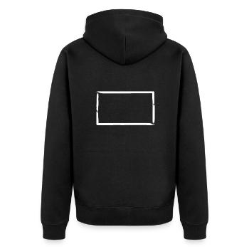 Coups de pinceau Décoration de cadre rectangulaire - Veste à capuche bio Premium Unisexe - noir - Dos - Nico (187cm)