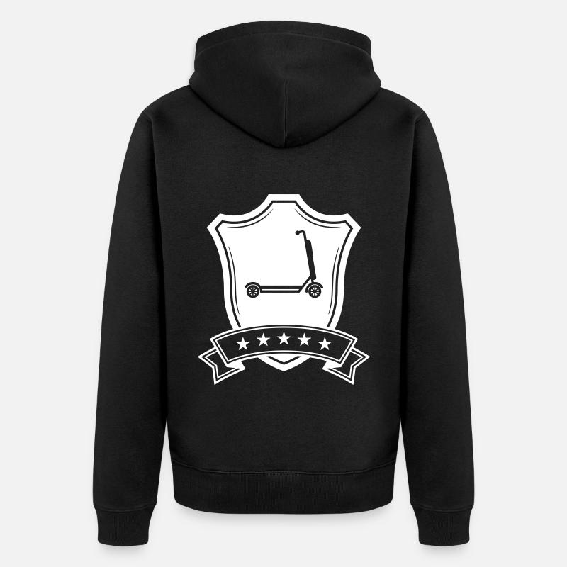 E-roller Wappen - Unisex Premium Bio Zip Hoodie - Schwarz