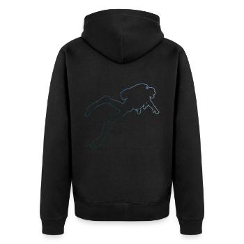 Scuba Diver Scuba Diving Scuba Diver - Unisex Premium Organic Zip Hoodie - black - Back - Nico (187cm)