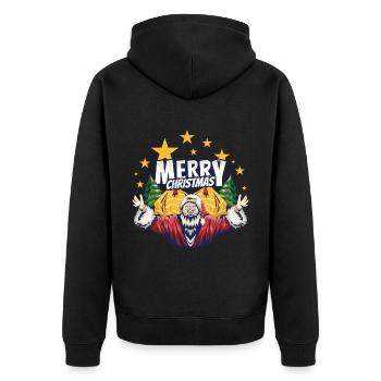 Cadeaux de Noël Noël - Veste à capuche bio Premium Unisexe - noir - Dos - Nico (187cm)