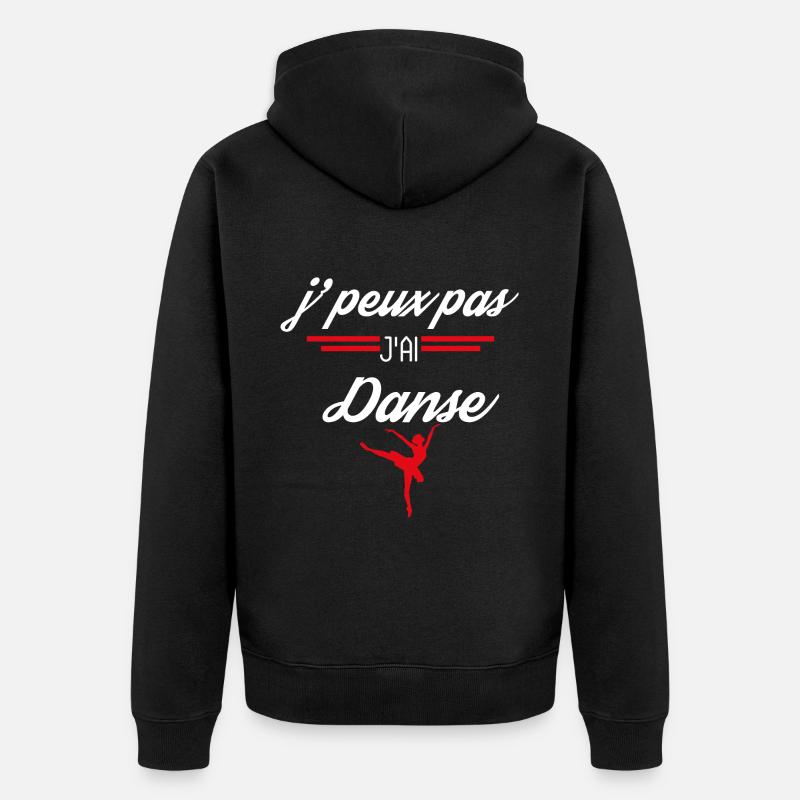 J'Peux Pas J'Ai Danse rouge - Veste à capuche bio Premium Unisexe - noir