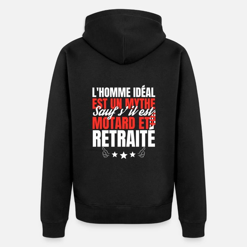 Motard à la retraite - Veste à capuche bio Premium Unisexe - noir