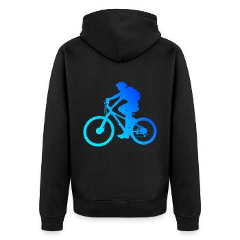 Vélo de montagne Hommes Cyclisme Cyclisme Mountainbik - Veste à capuche bio Premium Unisexe - noir - Dos - Nico (187cm)