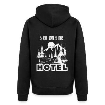Camping sous les étoiles Camping Caravan Tente - Veste à capuche bio Premium Unisexe - noir - Dos - Nico (187cm)