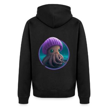 Bébé Poulpe Poulpe avec casquette - Veste à capuche bio Premium Unisexe - noir - Dos - Nico (187cm)