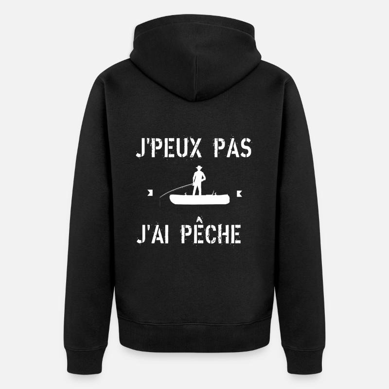 J'peux pas j'ai pêche - Veste à capuche bio Premium Unisexe - noir