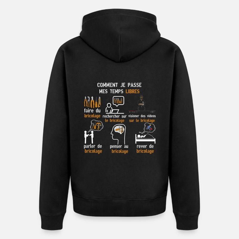 bricolage temps libres cadeau bricolage - Veste à capuche bio Premium Unisexe - noir