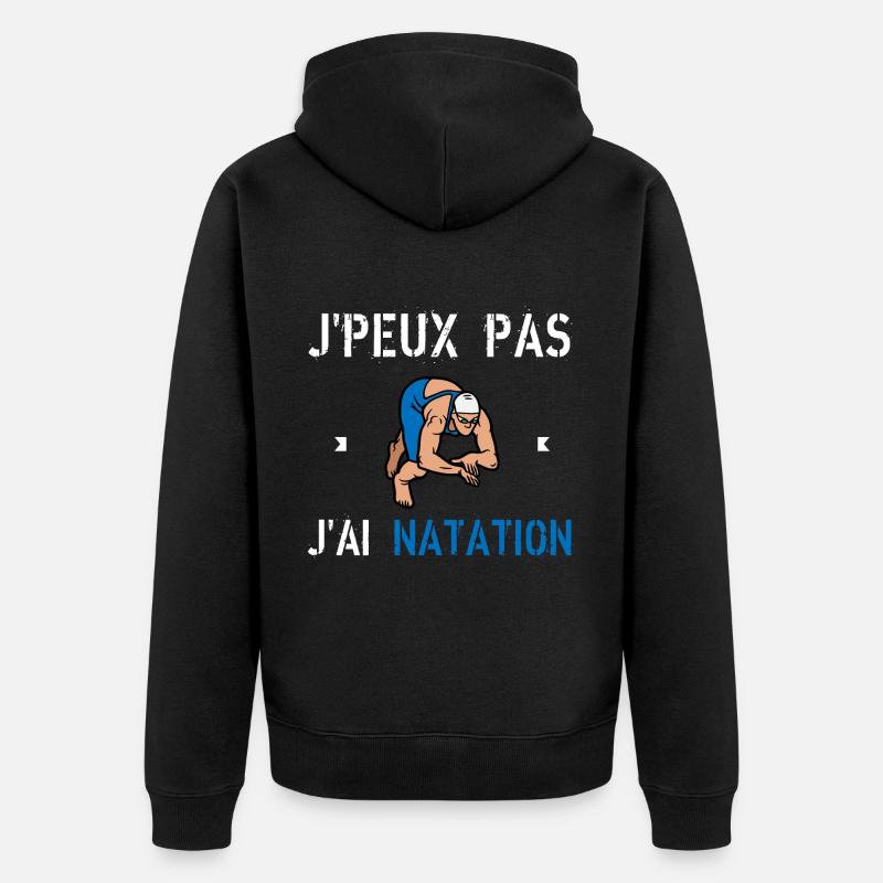 J'Peux Pas J'Ai natation - Veste à capuche bio Premium Unisexe - noir