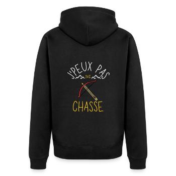 J'peux pas j'ai chasse - Veste à capuche bio Premium Unisexe - noir - Dos - Nico (187cm)
