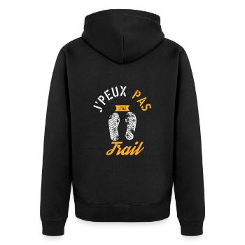 J Peux Pas J ai Trail - Veste à capuche bio Premium Unisexe - noir - Dos - Nico (187cm)