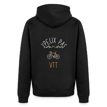 J'peux pas j'ai vtt - Veste à capuche bio Premium Unisexe - noir - Dos - Nico (187cm)