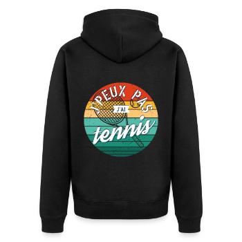 J'Peux Pas J'Ai Tennis - Veste à capuche bio Premium Unisexe - noir - Dos - Nico (187cm)