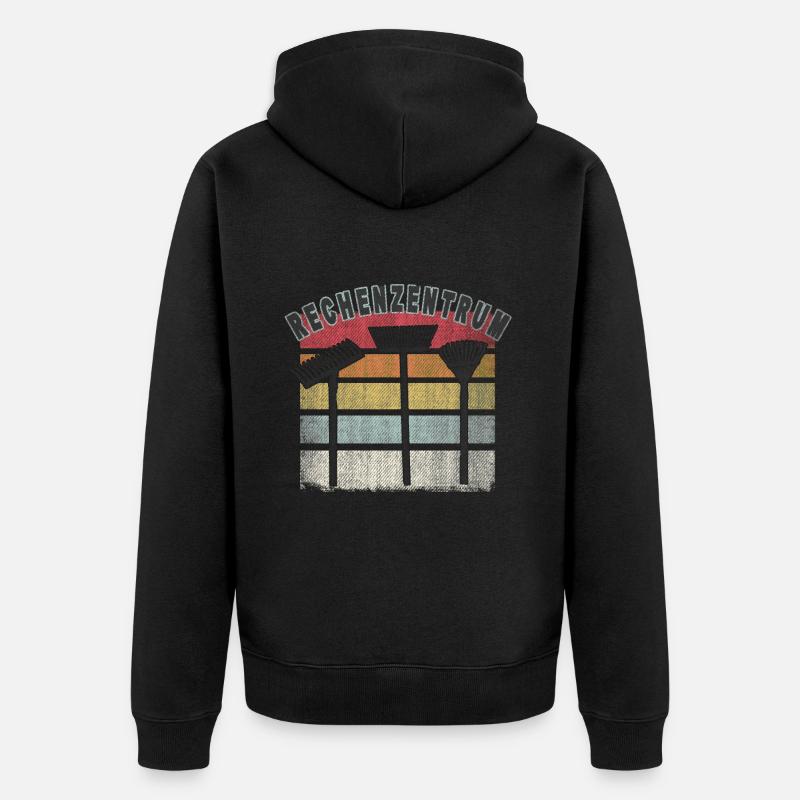 Data Center Feuillage d’automne - Veste à capuche bio Premium Unisexe - noir