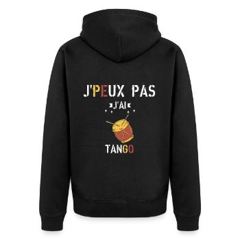 J Peux Pas J Ai Tango - Veste à capuche bio Premium Unisexe - noir - Dos - Nico (187cm)