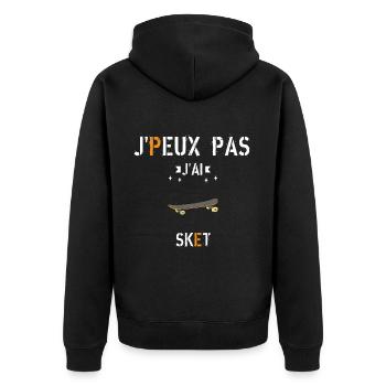 J Peux Pas J Ai Sket - Veste à capuche bio Premium Unisexe - noir - Dos - Nico (187cm)