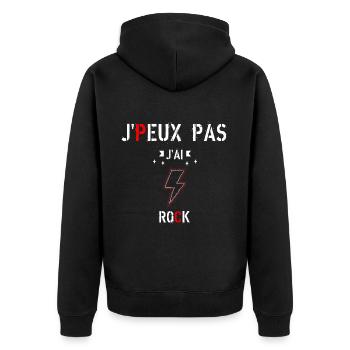 J Peux Pas J Ai Rock - Veste à capuche bio Premium Unisexe - noir - Dos - Nico (187cm)