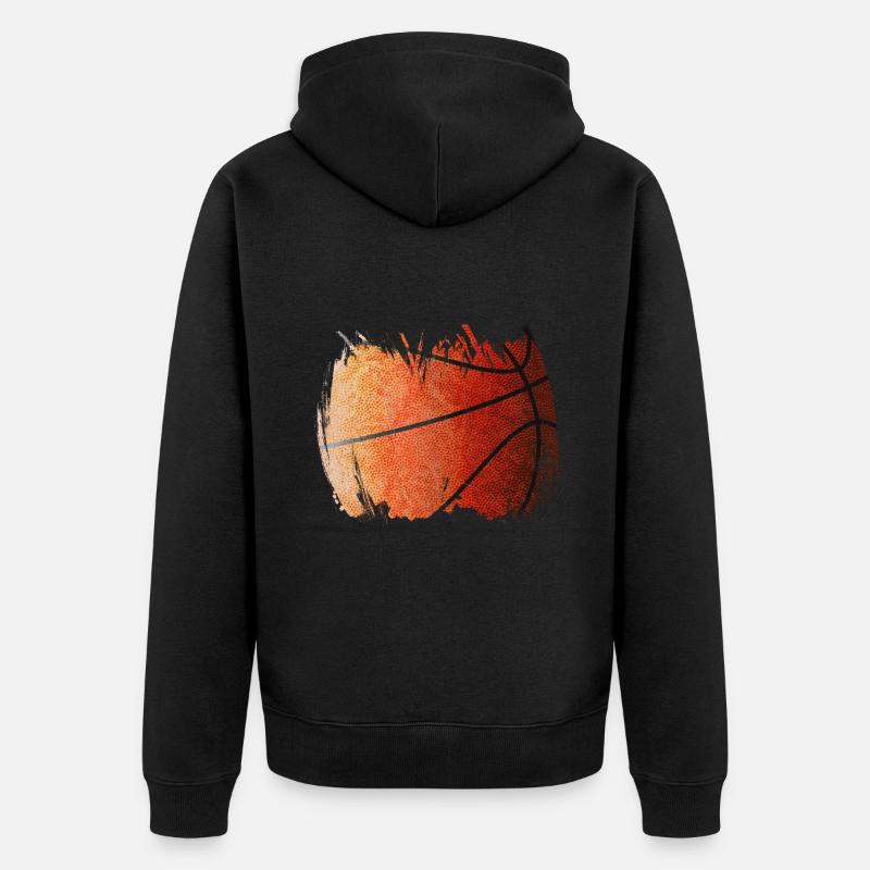Joueur de basket-ball - Veste à capuche bio Premium Unisexe - noir