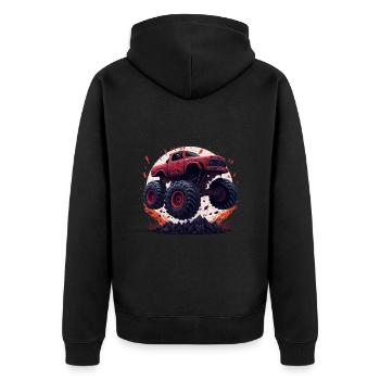 Monster truck - Veste à capuche bio Premium Unisexe - noir - Dos - Nico (187cm)