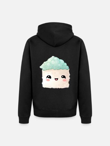 Sushi - Unisex Premium Organic Zip Hoodie - black